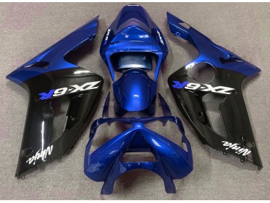 03-04 Glänzend Blau & Schwarz ZX6R Motorrad Verkleidung