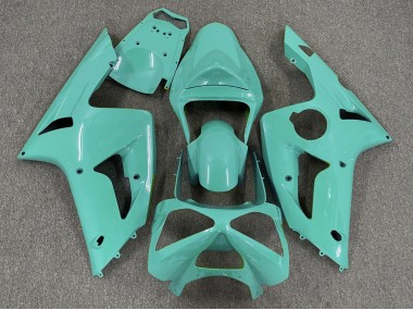 03-04 Glänzend Cyan Plain ZX6R Motorrad Verkleidung