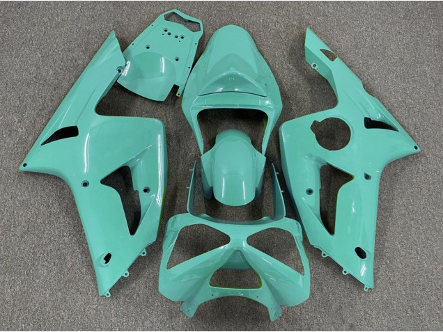 03-04 Glänzend Cyan Plain ZX6R Motorrad Verkleidung