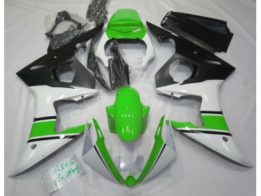 03-04 Glänzend Weiß & Grün R6 Motorrad Verkleidung