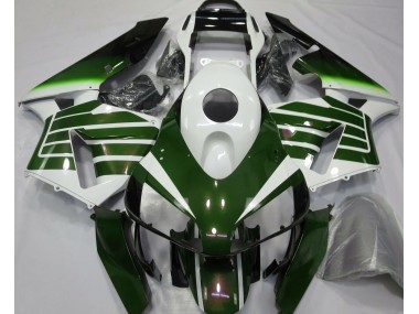 03-04 Glänzend Weiß & Grün Verblassen CBR600RR Motorrad Verkleidung