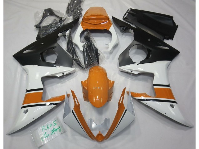 03-04 Glänzend Weiß & Orange R6 Motorrad Verkleidung 03-04 Glänzend Weiß & Orange R6 Motorrad Verkleidung