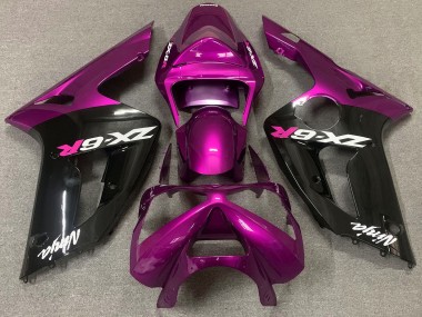 03-04 Glanzrosa & Schwarz ZX6R Motorrad Verkleidung