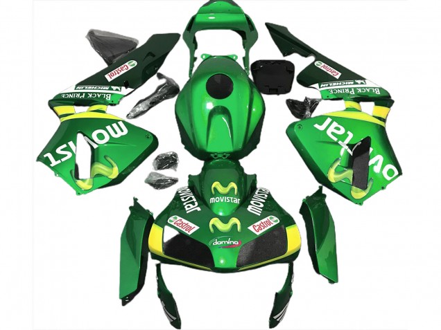 03-04 Grün Movistar CBR600RR Motorrad Verkleidung