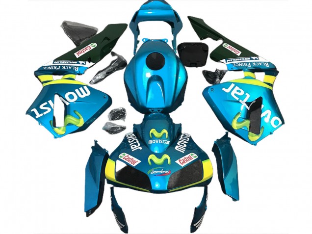 03-04 Hellblau Movistar CBR600RR Motorrad Verkleidung