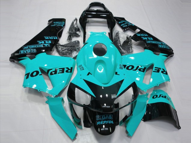 03-04 Hellblau Repsol CBR600RR Motorrad Verkleidung 03-04 Hellblau Repsol CBR600RR Motorrad Verkleidung