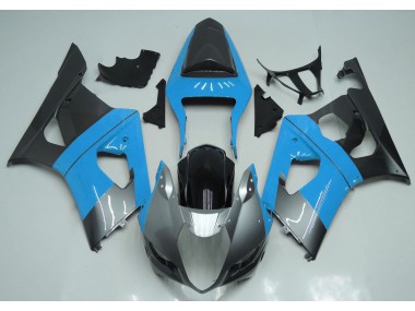 03-04 Hellblau Silber & Schwarz GSXR 1000 Motorrad Verkleidung