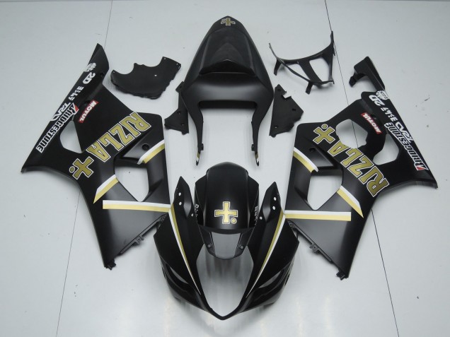 03-04 Matt Schwarz Rizla GSXR 1000 Motorrad Verkleidung 03-04 Matt Schwarz Rizla GSXR 1000 Motorrad Verkleidung