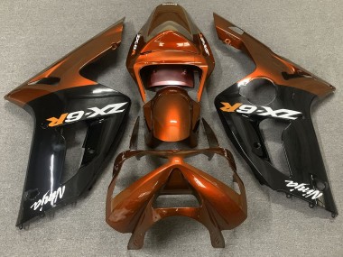 03-04 Orange Glänzend & Schwarz ZX6R Motorrad Verkleidung
