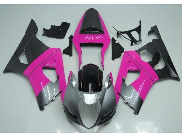 03-04 Rosa Silber & Schwarz GSXR 1000 Motorrad Verkleidung 03-04 Rosa Silber & Schwarz GSXR 1000 Motorrad Verkleidung