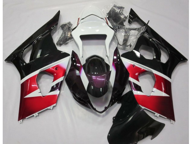 03-04 Rot Glänzend & Weiß GSXR 1000 Motorrad Verkleidung