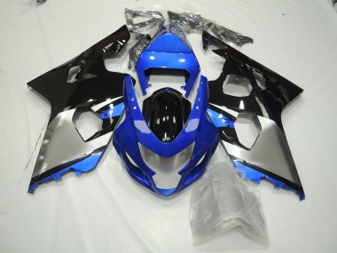 04-05 Blau Schwarz & Silber GSXR 600-750 Motorrad Verkleidung