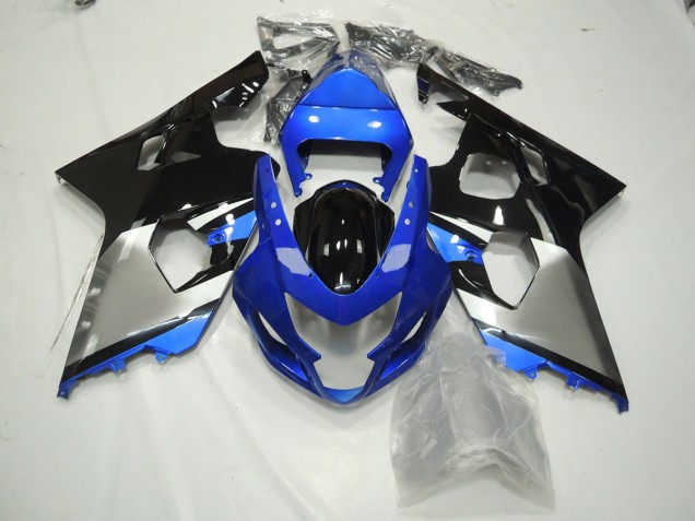 04-05 Blau Schwarz & Silber GSXR 600-750 Motorrad Verkleidung 04-05 Blau Schwarz & Silber GSXR 600-750 Motorrad Verkleidung