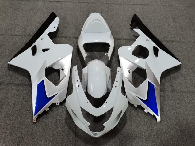 04-05 Blauweiß & Silber Stil GSXR 600-750 Motorrad Verkleidung 04-05 Blauweiß & Silber Stil GSXR 600-750 Motorrad Verkleidung