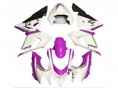 04-05 Glänzend Weiß & Pink ZX10R Motorrad Verkleidung