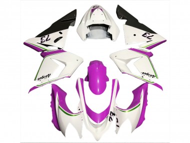 04-05 Glänzend Weiß & Pink ZX10R Motorrad Verkleidung