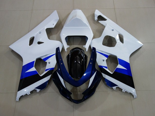 04-05 Glänzend Weiß & Tiefblau GSXR 600-750 Motorrad Verkleidung 04-05 Glänzend Weiß & Tiefblau GSXR 600-750 Motorrad Verkleidung