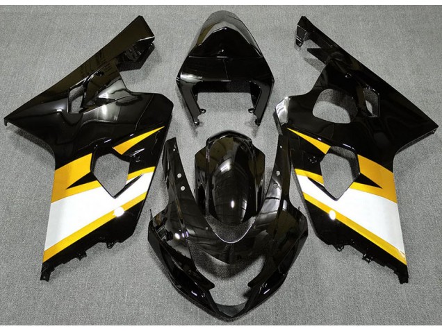 04-05 Glänzendes Schwarz & Gelb GSXR 600-750 Motorrad Verkleidung 04-05 Glänzendes Schwarz & Gelb GSXR 600-750 Motorrad Verkleidung