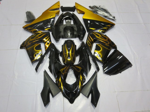 04-05 Gold Flamme ZX10R Motorrad Verkleidung 04-05 Gold Flamme ZX10R Motorrad Verkleidung