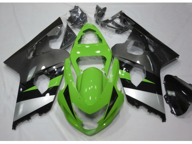 04-05 Grün & Silber GSXR 600-750 Motorrad Verkleidung