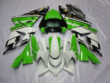 04-05 Weiß Grün ZX10R Motorrad Verkleidung