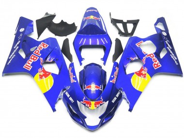 04-05 Leuchtendes Blau Rot Bull Stil GSXR 600-750 Motorrad Verkleidung