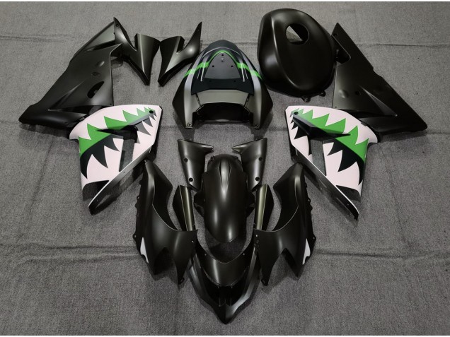 04-05 Matt Schwarz & Grün ZX10R Motorrad Verkleidung