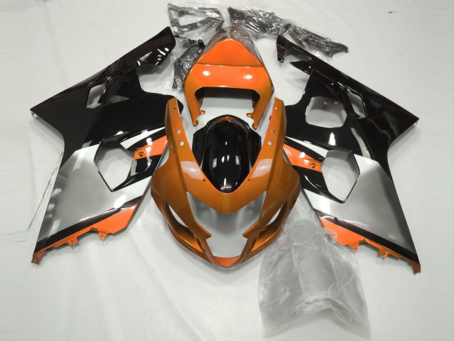 04-05 Orange Silber & Schwarz GSXR 600-750 Motorrad Verkleidung 04-05 Orange Silber & Schwarz GSXR 600-750 Motorrad Verkleidung