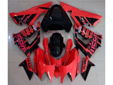 04-05 Rot & Schwarz & Logos ZX10R Motorrad Verkleidung