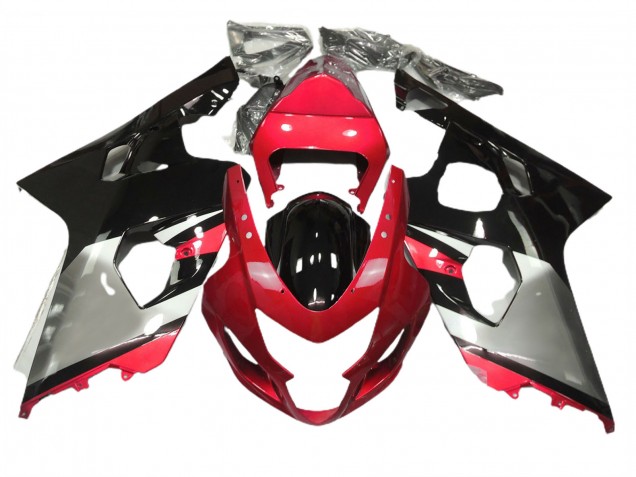04-05 Rot-Silber & Schwarz GSXR 600-750 Motorrad Verkleidung