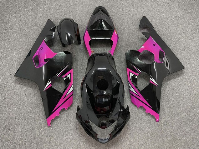 04-05 Schwarz Glänzend & Pink GSXR 600-750 Motorrad Verkleidung 04-05 Schwarz Glänzend & Pink GSXR 600-750 Motorrad Verkleidung