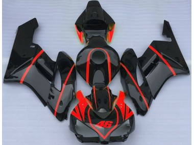 04-05 Schwarz Glänzend & Rot CBR1000RR Motorrad Verkleidung