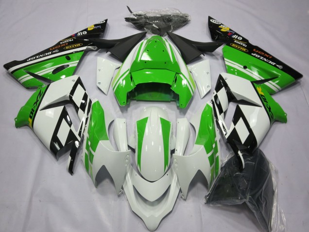 04-05 Spezial Weißgrün ZX10R Motorrad Verkleidung