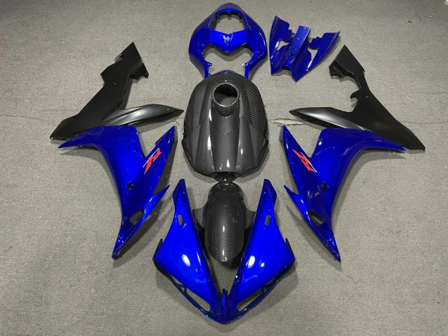 04-06 Blau Glänzend & Kohlefaser Stil R1 Motorrad Verkleidung 04-06 Blau Glänzend & Kohlefaser Stil R1 Motorrad Verkleidung