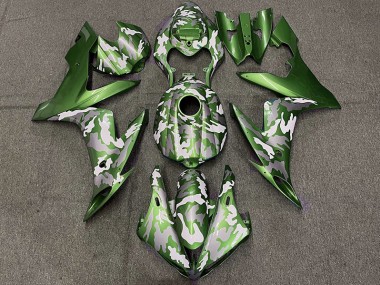 04-06 Dunkelgrün Tarnung R1 Motorrad Verkleidung
