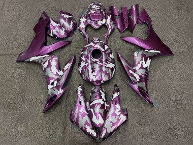 04-06 Dunkelmagenta Tarnung R1 Motorrad Verkleidung