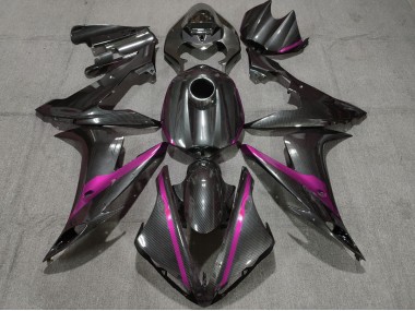 04-06 Kohlefaser Stil Mit Pink R1 Motorrad Verkleidung