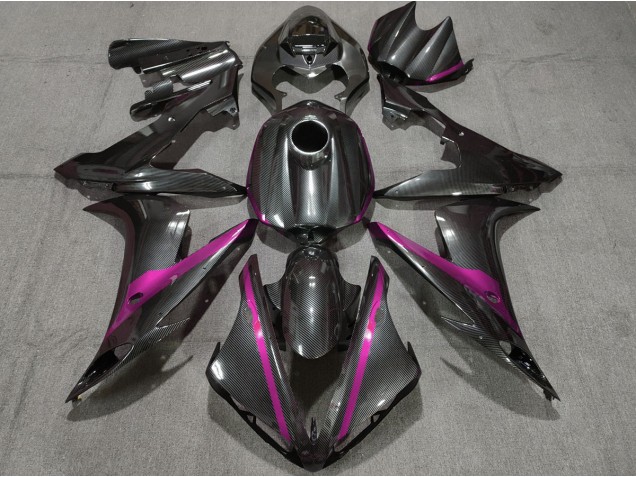 04-06 Kohlefaser Stil Mit Pink R1 Motorrad Verkleidung