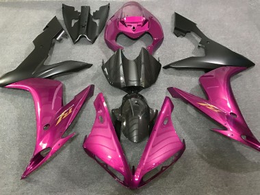 04-06 Pink & Kohlefaser Stil R1 Motorrad Verkleidung