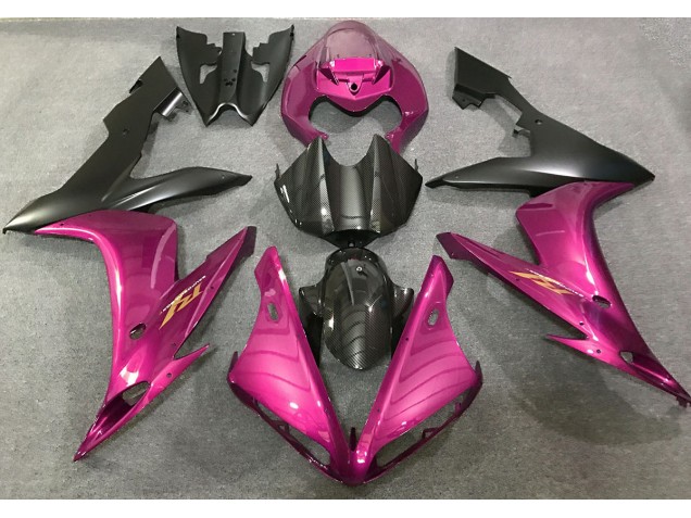 04-06 Pink & Kohlefaser Stil R1 Motorrad Verkleidung