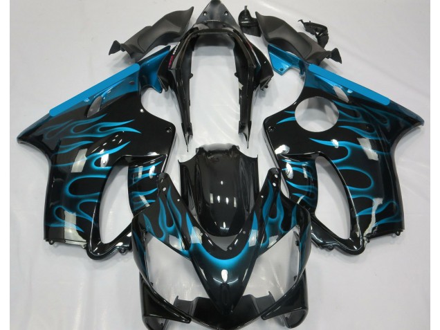04-07 Hellblau Flamme CBR600 F4i Motorrad Verkleidung 04-07 Hellblau Flamme CBR600 F4i Motorrad Verkleidung