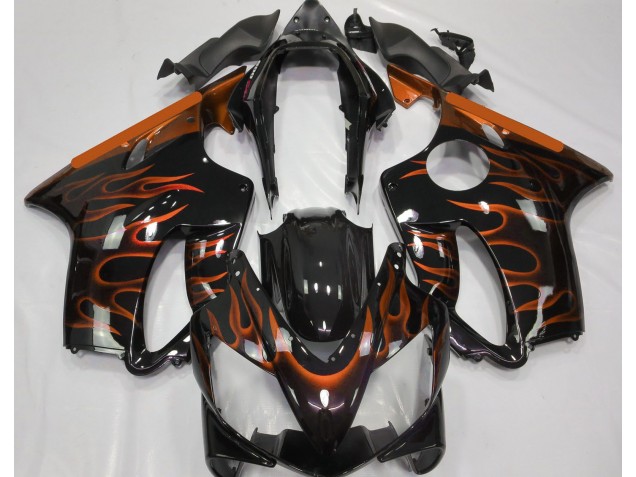 04-07 Orange Flamme CBR600 F4i Motorrad Verkleidung