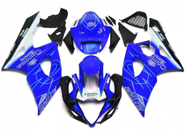 05-06 Blau & Weiß Corona Stil GSXR 1000 Motorrad Verkleidung 05-06 Blau & Weiß Corona Stil GSXR 1000 Motorrad Verkleidung