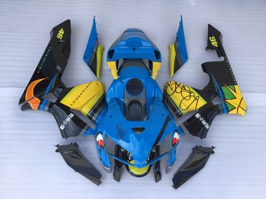 05-06 Blauer Hai & Gelb CBR600RR Motorrad Verkleidung