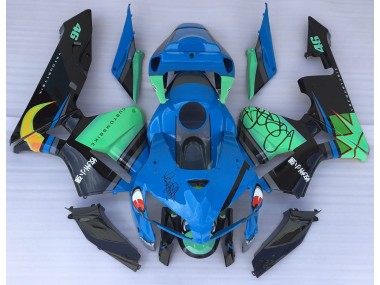 05-06 Blauer Hai & Grün CBR600RR Motorrad Verkleidung