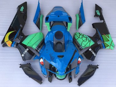 05-06 Blauer Hai & Grün CBR600RR Motorrad Verkleidung