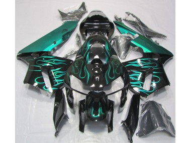 05-06 Blaugrün Glänzend Flamme CBR600RR Motorrad Verkleidung