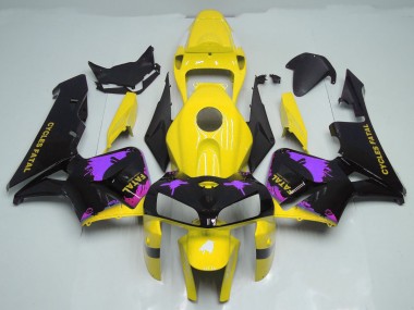 05-06 Glänzend Gelb & Lila Mit Spritzern CBR600RR Motorrad Verkleidung