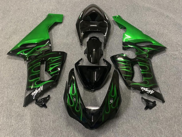 05-06 Grün Flamme ZX6R Motorrad Verkleidung 05-06 Grün Flamme ZX6R Motorrad Verkleidung