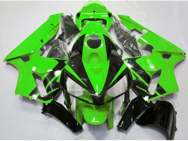 05-06 Grün-Schwarz-Design CBR600RR Motorrad Verkleidung